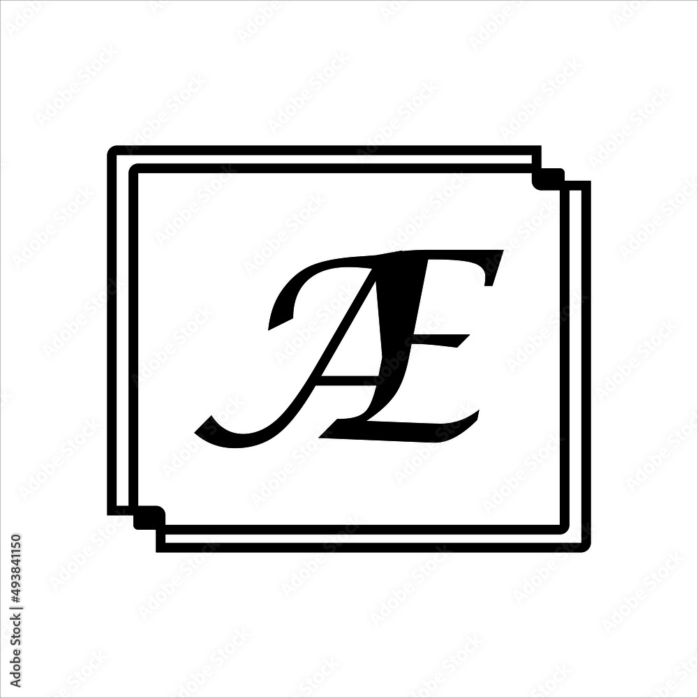 AE letter logo icon vector template on white background creative letter AE icon. AE vector.