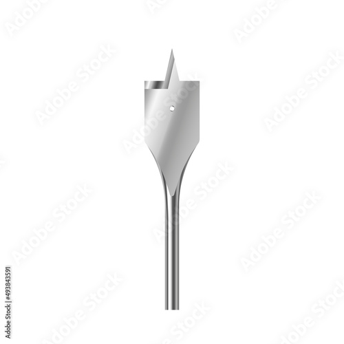Metallic drill bit, equipment tool for construction works. Drill bit for cutting in solid materials