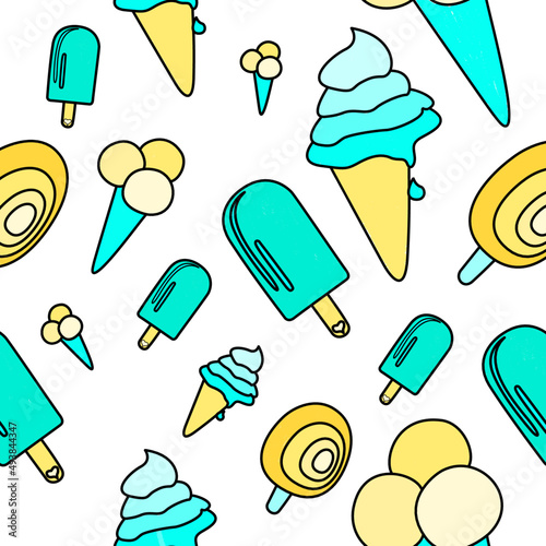 ice cream seamless pattern