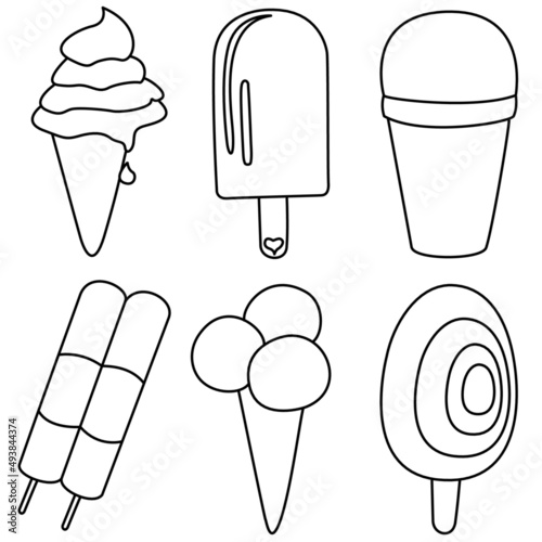 set of ice cream