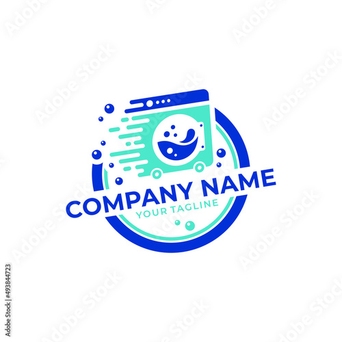 Modern Laundry Company Logo Design