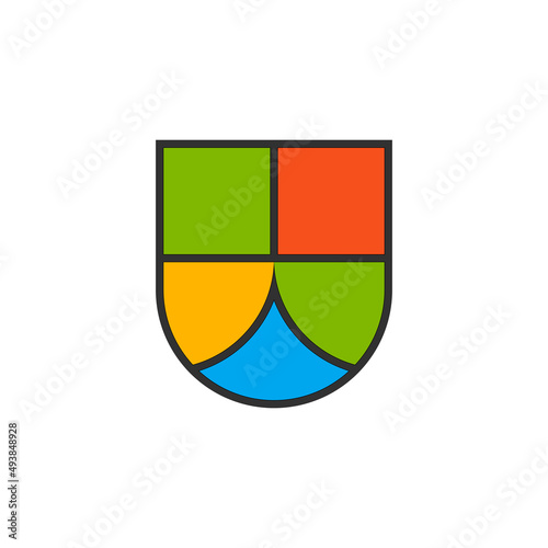 Free Download Shield icon, coat of arms template. logo design. Stock vector illustration isolated on white background. - GFXLoad