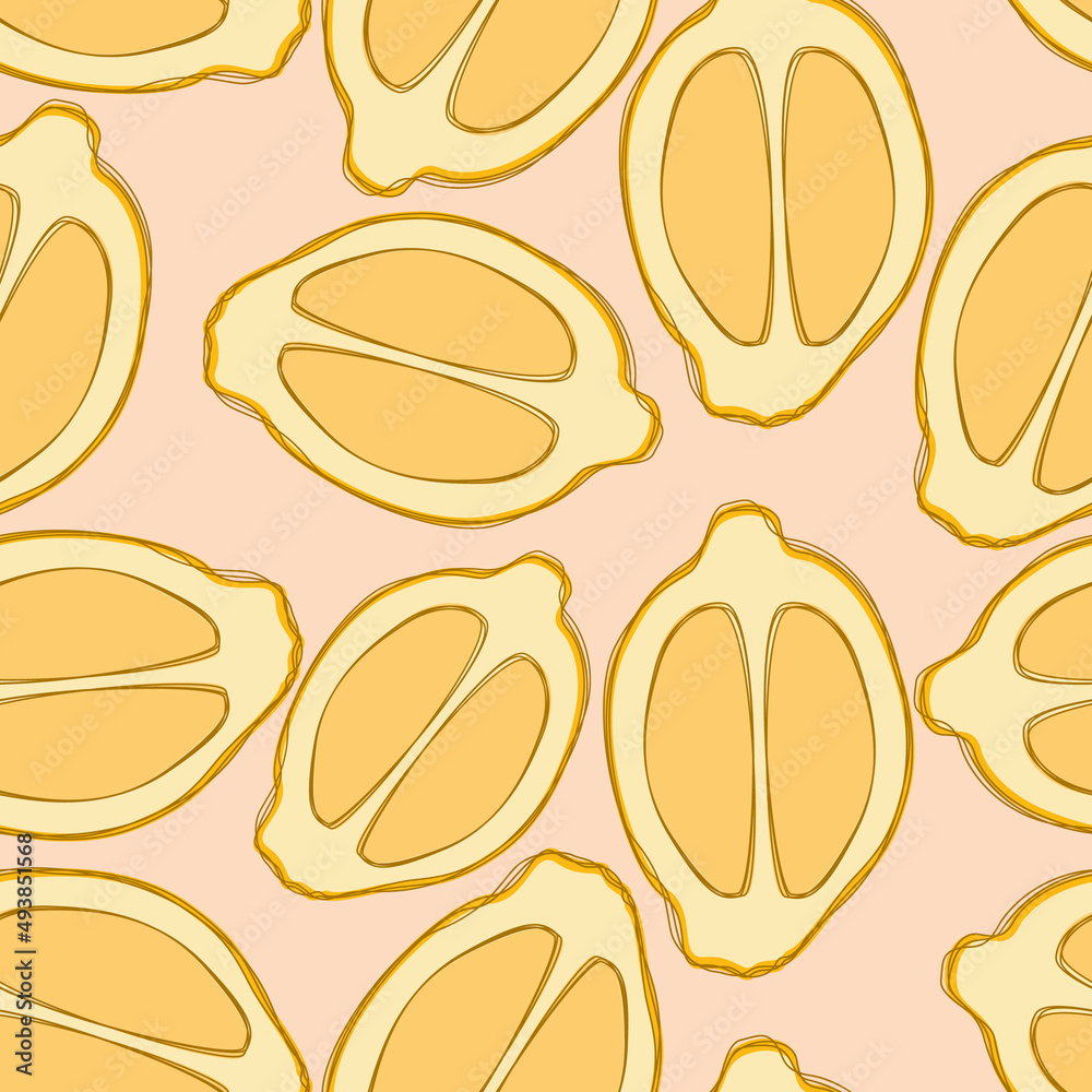 Lemon repeat pattern design. Hand-drawn background. citrus pattern for wrapping paper or fabric. Lemon repeat pattern design. Hand-drawn background. citrus pattern for wrapping paper or fabric.