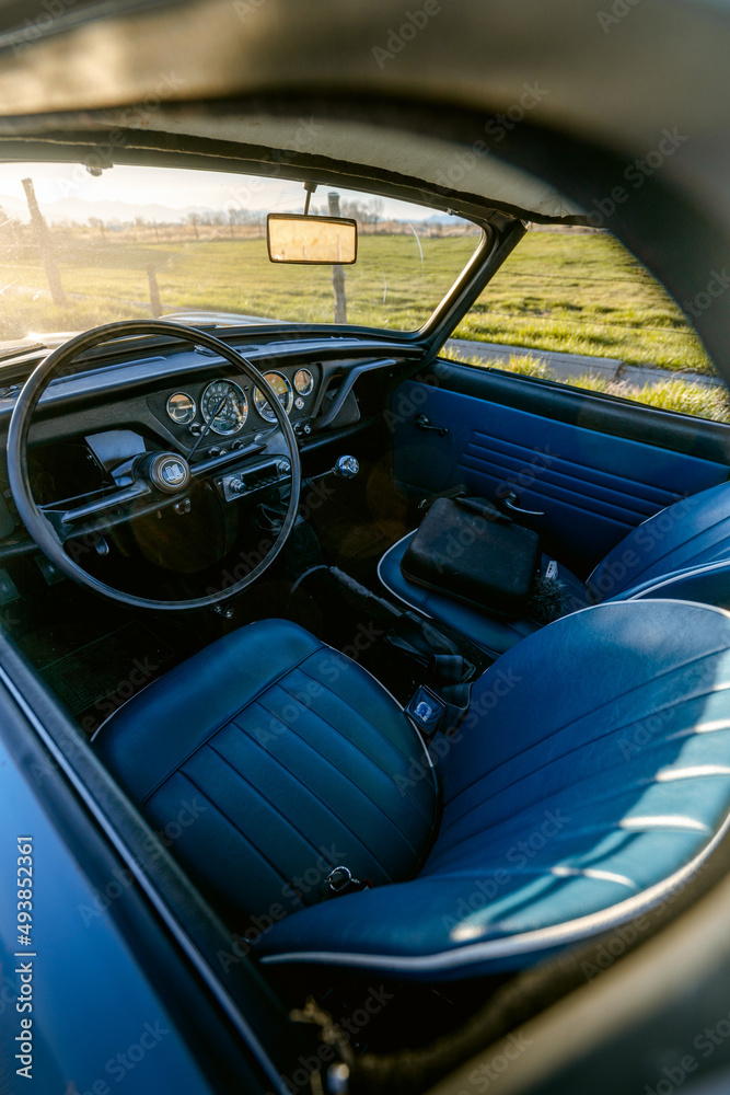 Classic Vintage British Sports Car - Light Blue Stock Photo | Adobe Stock