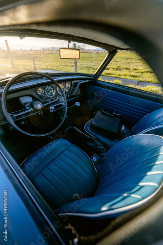 Classic Vintage British Sports Car - Light Blue