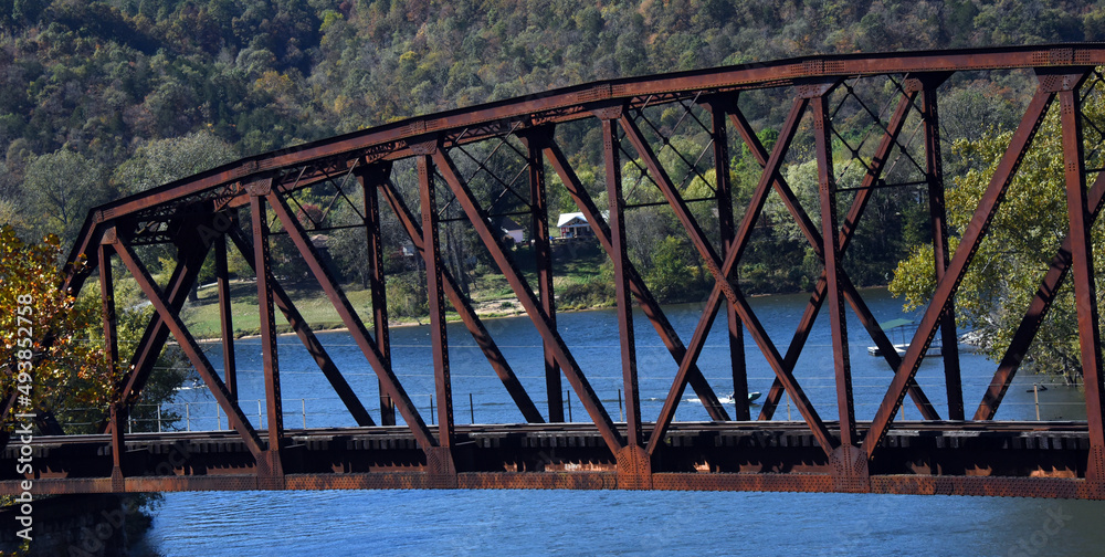 Rusty Trusses of the Norfork Railroad Bridge