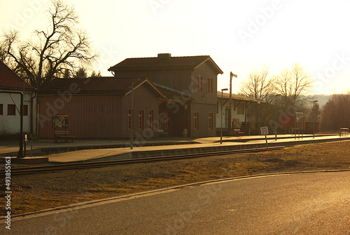 Fototapeta Naklejka Na Ścianę i Meble -  Bahnhof Benneckenstein der Harzer Schmalspurbahnen im Oberharz