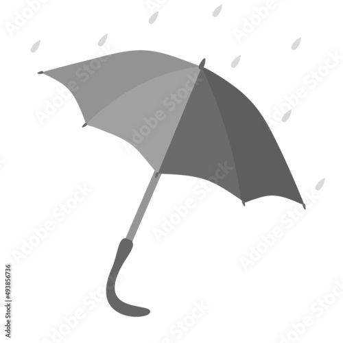 Large umbrella open from rain. Vector illustration for image of an umbrella, bad weather, pictures with image of protection from rain.
