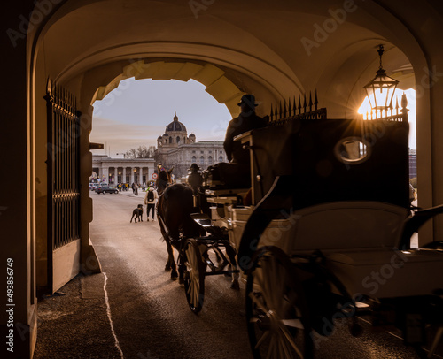 Photo Vienna, Austria: vintage carriage passing an arch at Hofburg