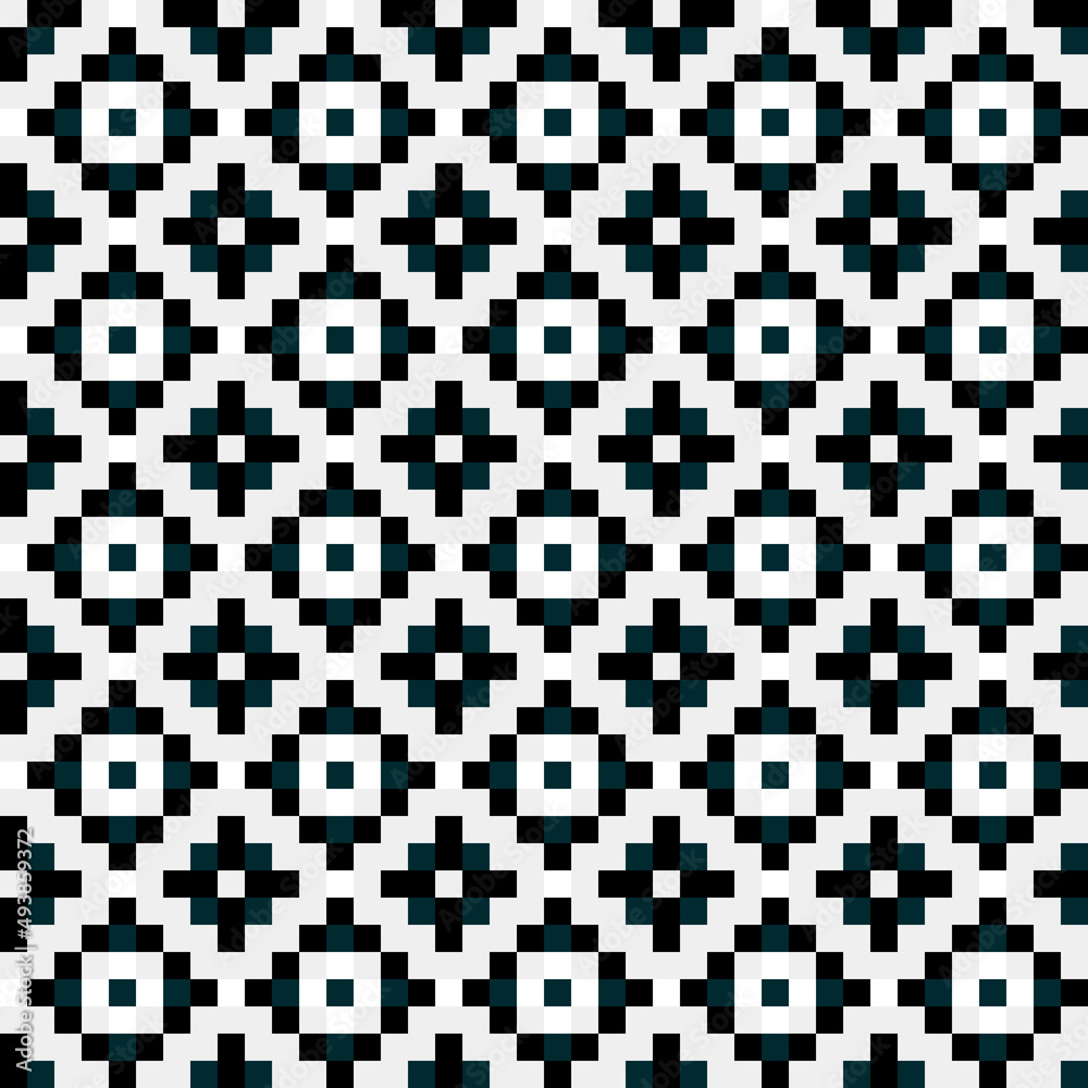 Fototapeta premium Abstract Cross Pattern generative computational art illustration