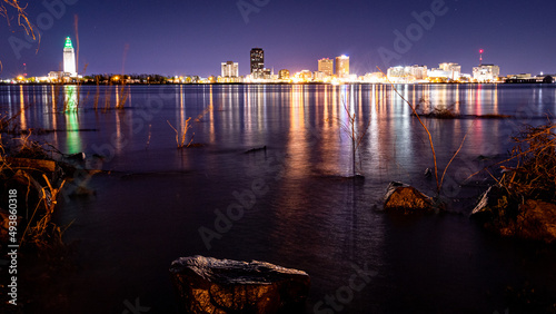 Downtown Baton Rouge from across the Mississippi River photo