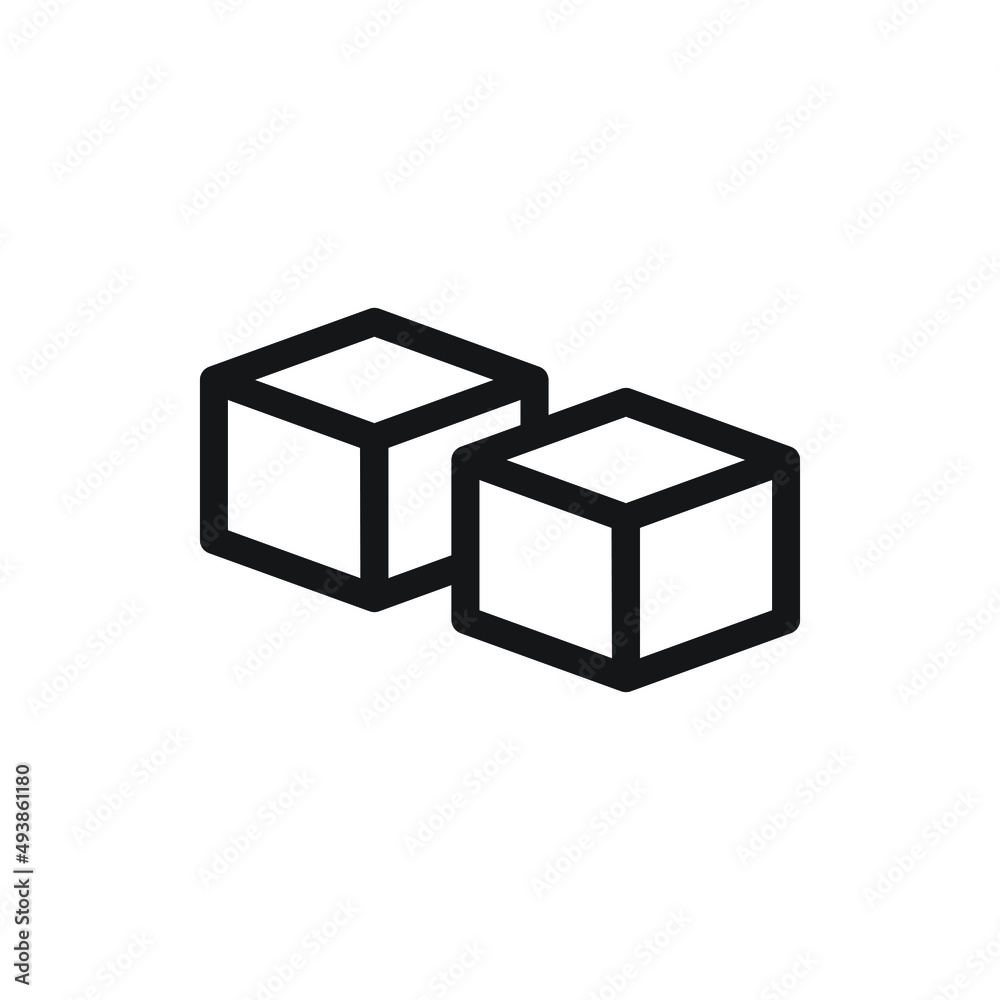 cube iceicon for website, presentation symbol cube iceicon for website, presentation symbol