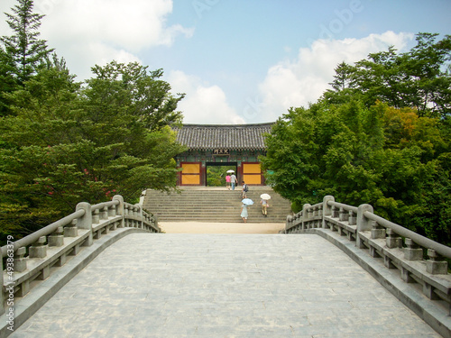 Traditional Korean temple, Silla temple. photo