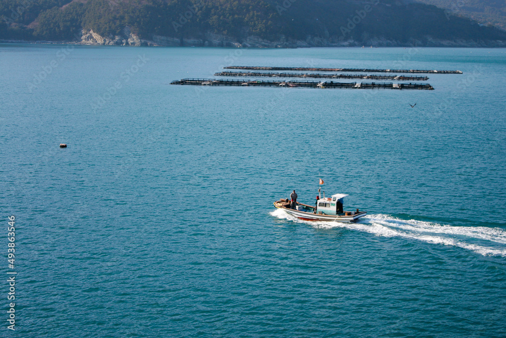 Obraz premium The sea and scenery of the South Sea of Korea.