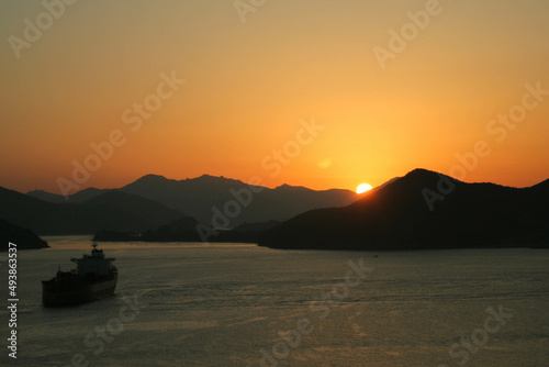 Sunrise in the South Sea of Korea