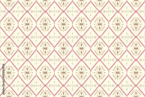 Abstract ethnic geometric ikat pattern.Tribal ethnic vector texture.Fabric pattern mandala native textile.Embroidery design.Design from triangle pattern in aztec style