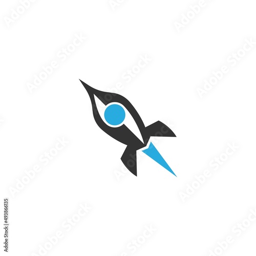 Rocket icon logo illustration design