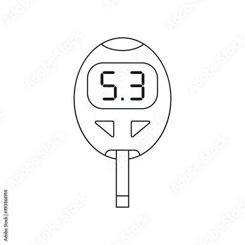 Glucometer icon design isolated on white background