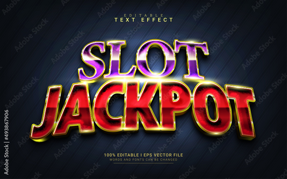 slot jackpot 3d style text effect
