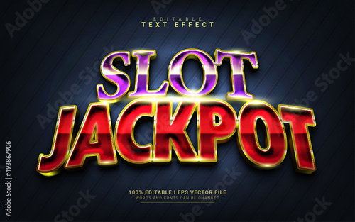 slot jackpot 3d style text effect