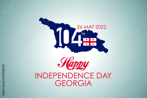 Happy Independence Day Georgia The 104th vector 10k