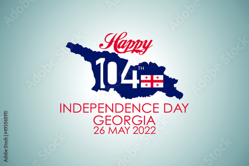Happy Independence Day Georgia The 104th vector 10k