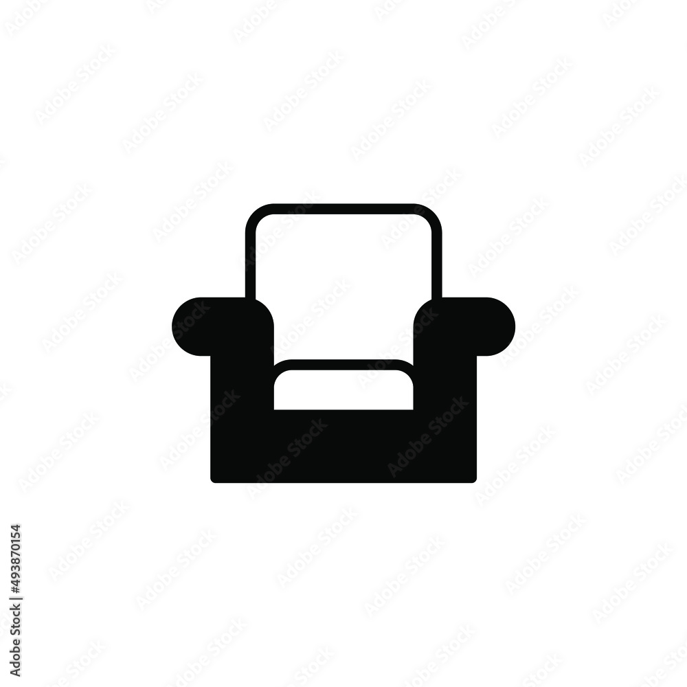 Chair, Seat Solid Line Icon Vector Illustration Logo Template. Suitable For Many Purposes. Chair, Seat Solid Line Icon Vector Illustration Logo Template. Suitable For Many Purposes.