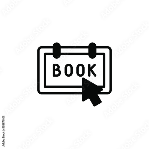 Booking, Ticket, Order Solid Line Icon Vector Illustration Logo Template. Suitable For Many Purposes.