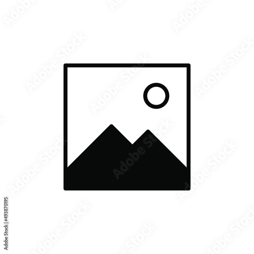 Picture, Gallery, Image Solid Line Icon Vector Illustration Logo Template. Suitable For Many Purposes.