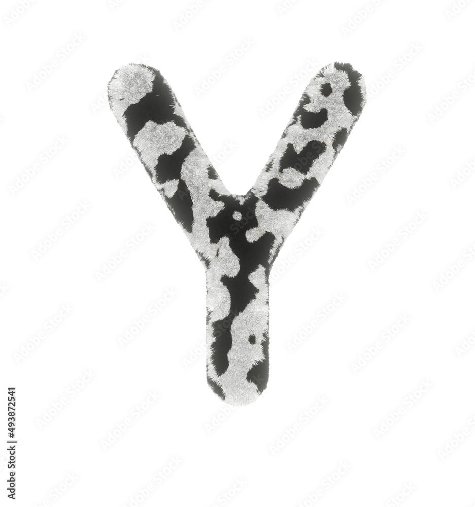 Cow Themed Font Letter Y Cow Themed Font Letter Y