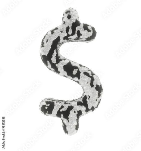 Cow Themed Font  Dollar Sign