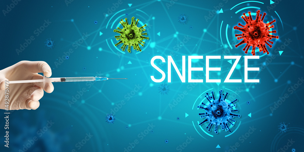 Syringe, medical injection in hand, coronavirus vaccine concept Syringe, medical injection in hand, coronavirus vaccine concept