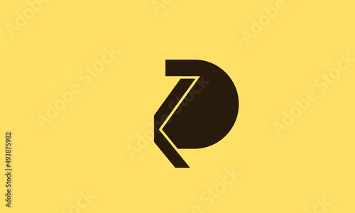 Alphabet letters Initials Monogram logo KD, DK, K and D