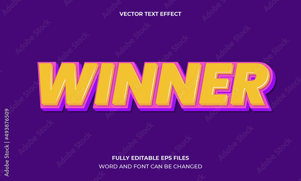 Editable 3D Vector Text Effect Template Design
