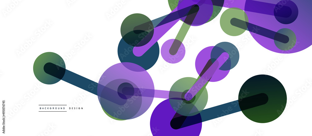 Abstract background. Round dots connected by lines. Trendy techno business template for wallpaper, banner, background or landing Abstract background. Round dots connected by lines. Trendy techno business template for wallpaper, banner, background or landing