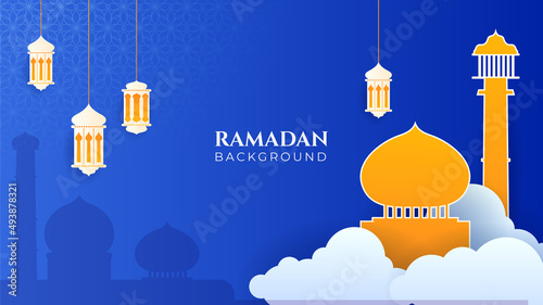 Islamic Background Design for Ramadan Kareem Vector Template Illustration