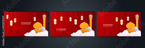Islamic Background Design for Ramadan Kareem Vector Template Illustration