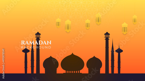 Islamic Background Design for Ramadan Kareem Vector Template Illustration