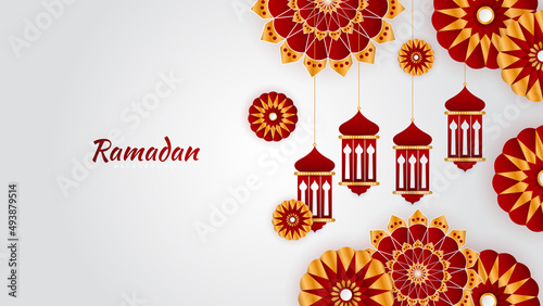 Islamic Background Design for Ramadan Kareem Vector Template Illustration