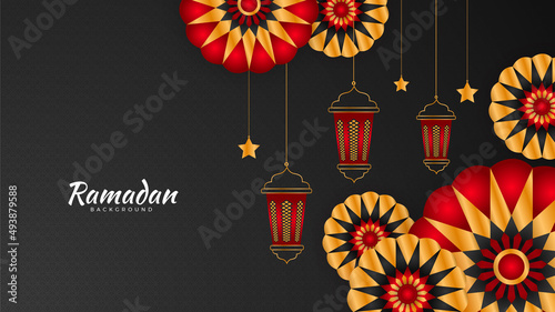 Islamic Background Design for Ramadan Kareem Vector Template Illustration