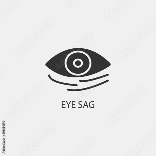 Eye_sag vector icon illustration sign
