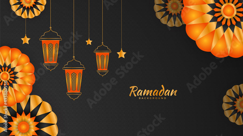 Islamic Background Design for Ramadan Kareem Vector Template Illustration
