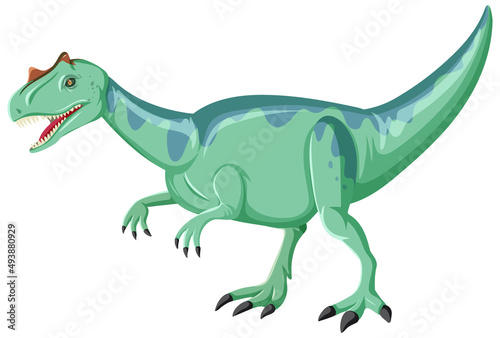 A dinosaur carnotaurus on white background © blueringmedia