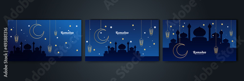 Islamic Background Design for Ramadan Kareem Vector Template Illustration