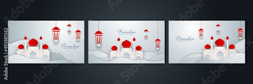 Islamic Background Design for Ramadan Kareem Vector Template Illustration