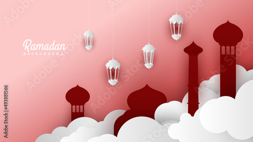 Islamic Background Design for Ramadan Kareem Vector Template Illustration