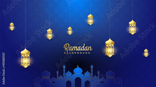 Islamic Background Design for Ramadan Kareem Vector Template Illustration