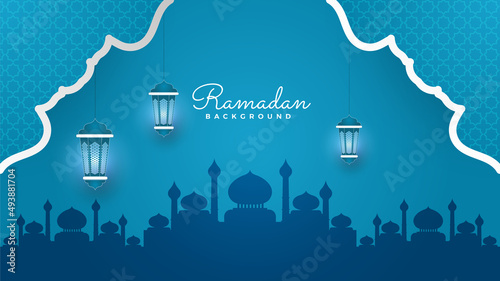 Islamic Background Design for Ramadan Kareem Vector Template Illustration
