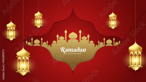 Islamic Background Design for Ramadan Kareem Vector Template Illustration