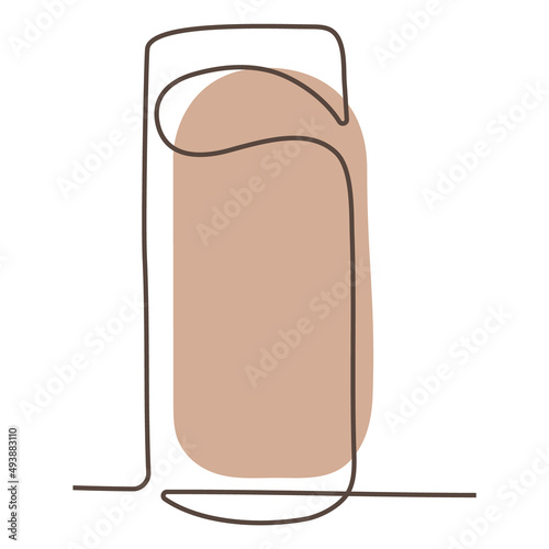 Deodorant or antiperspirant. Continuous one line art. Single line art. Cosmetic of body care, personal hygiene product. Vector